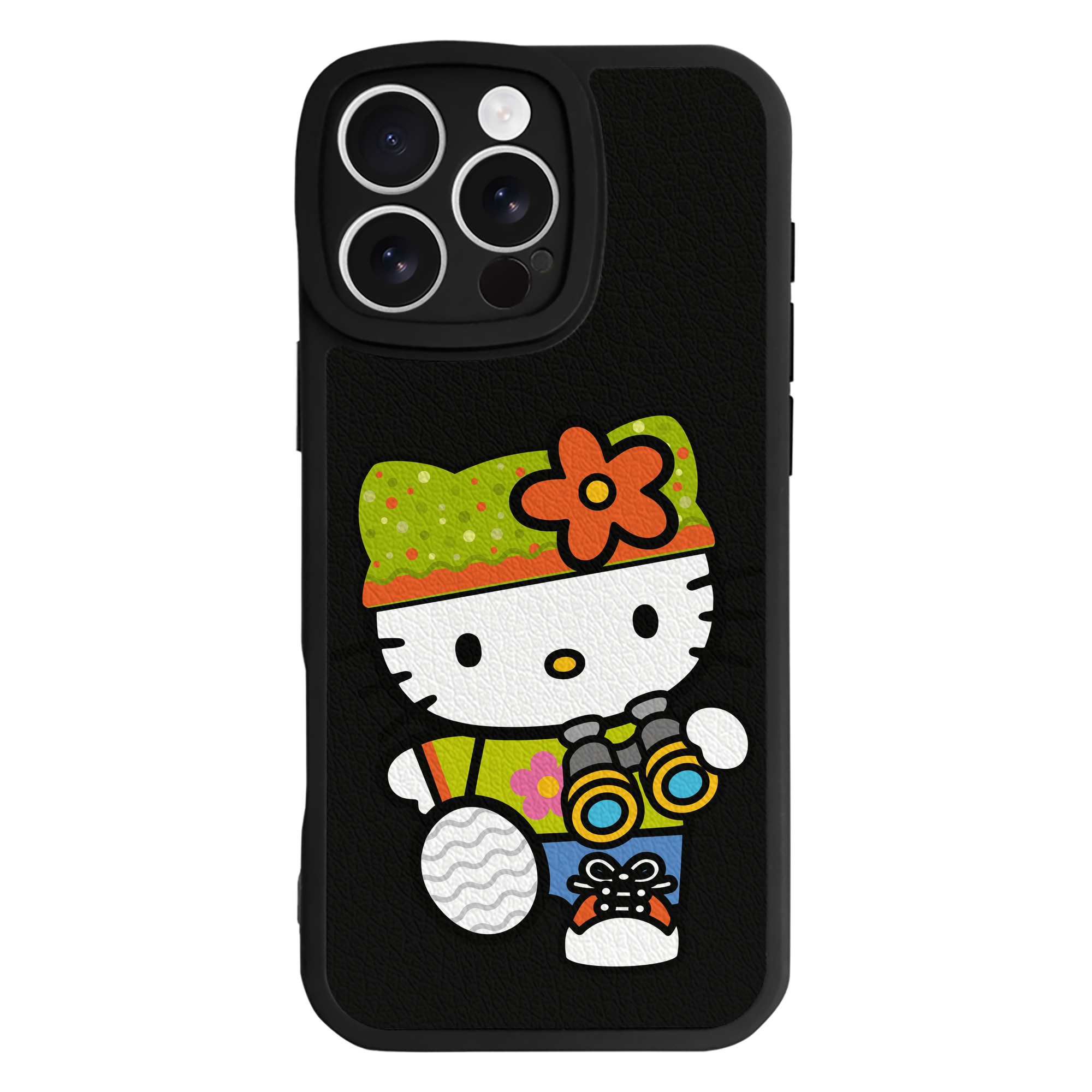 （画像用） Hello Kitty ハローキティ 【iPhone 16シリーズ対応】シリコンスマホケース（レザー調） 材質：シリコン